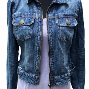 Cabi lilac sleeveless pullover & Jean jacket combo